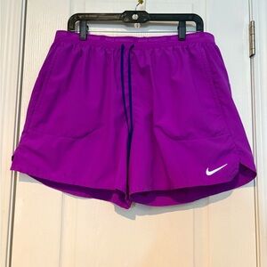Nike Dri-FIT Men's XXL Running Shorts – Purple w/ Back Zip Pocket